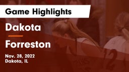Dakota  vs Forreston Game Highlights - Nov. 28, 2022