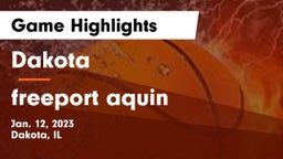 Dakota  vs freeport aquin Game Highlights - Jan. 12, 2023