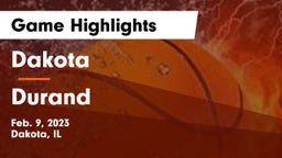 Dakota  vs Durand  Game Highlights - Feb. 9, 2023