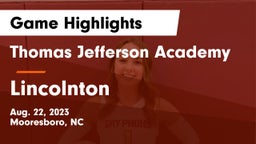 Thomas Jefferson Academy  vs Lincolnton  Game Highlights - Aug. 22, 2023