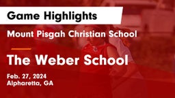 Mount Pisgah Christian School vs The Weber School Game Highlights - Feb. 27, 2024