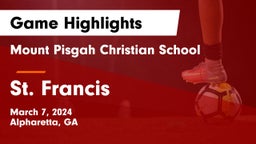 Mount Pisgah Christian School vs St. Francis  Game Highlights - March 7, 2024