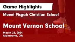 Mount Pisgah Christian School vs Mount Vernon School Game Highlights - March 23, 2024