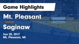 Mt. Pleasant  vs Saginaw  Game Highlights - Jan 20, 2017