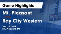 Mt. Pleasant  vs Bay City Western Game Highlights - Jan. 22, 2019