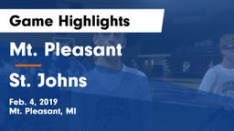 Mt. Pleasant  vs St. Johns Game Highlights - Feb. 4, 2019