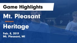 Mt. Pleasant  vs Heritage Game Highlights - Feb. 8, 2019