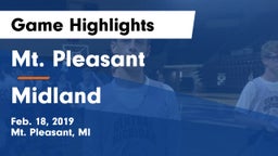 Mt. Pleasant  vs Midland Game Highlights - Feb. 18, 2019