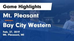 Mt. Pleasant  vs Bay City Western  Game Highlights - Feb. 27, 2019
