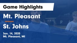 Mt. Pleasant  vs St. Johns  Game Highlights - Jan. 14, 2020
