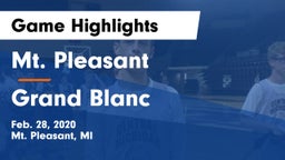 Mt. Pleasant  vs Grand Blanc  Game Highlights - Feb. 28, 2020