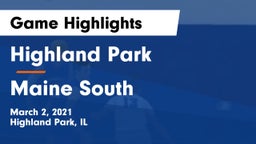 Highland Park  vs Maine South  Game Highlights - March 2, 2021