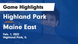 Highland Park  vs Maine East  Game Highlights - Feb. 1, 2022