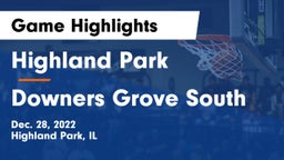 Highland Park  vs Downers Grove South  Game Highlights - Dec. 28, 2022