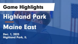 Highland Park  vs Maine East  Game Highlights - Dec. 1, 2023