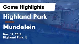 Highland Park  vs Mundelein  Game Highlights - Nov. 17, 2018