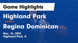 Highland Park  vs Regina Dominican  Game Highlights - Nov. 15, 2023