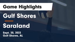 Gulf Shores  vs Saraland  Game Highlights - Sept. 20, 2023