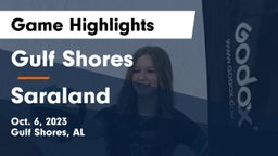 Gulf Shores  vs Saraland  Game Highlights - Oct. 6, 2023