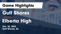 Gulf Shores  vs Elberta High  Game Highlights - Oct. 20, 2023