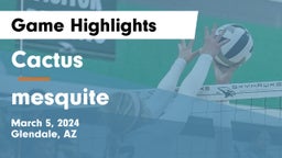Cactus  vs mesquite Game Highlights - March 5, 2024