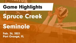 Spruce Creek  vs Seminole  Game Highlights - Feb. 26, 2021