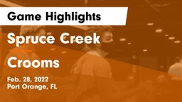 Spruce Creek  vs Crooms Game Highlights - Feb. 28, 2022