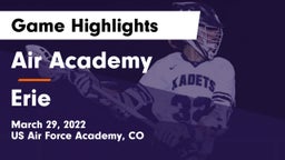 Air Academy  vs Erie  Game Highlights - March 29, 2022
