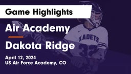 Air Academy  vs Dakota Ridge  Game Highlights - April 12, 2024