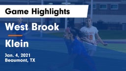 West Brook  vs Klein  Game Highlights - Jan. 4, 2021