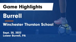 Burrell  vs Winchester Thurston School Game Highlights - Sept. 20, 2022