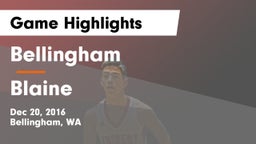 Bellingham  vs Blaine  Game Highlights - Dec 20, 2016