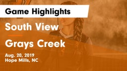 South View  vs Grays Creek  Game Highlights - Aug. 20, 2019