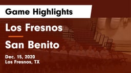 Los Fresnos  vs San Benito  Game Highlights - Dec. 15, 2020