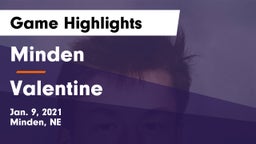 Minden  vs Valentine  Game Highlights - Jan. 9, 2021