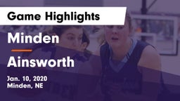 Minden  vs Ainsworth  Game Highlights - Jan. 10, 2020