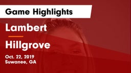 Lambert  vs Hillgrove  Game Highlights - Oct. 22, 2019