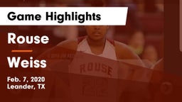 Rouse  vs Weiss  Game Highlights - Feb. 7, 2020
