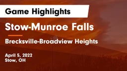 Stow-Munroe Falls  vs Brecksville-Broadview Heights  Game Highlights - April 5, 2022