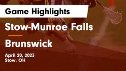 Stow-Munroe Falls  vs Brunswick  Game Highlights - April 20, 2023