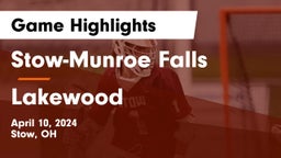 Stow-Munroe Falls  vs Lakewood  Game Highlights - April 10, 2024