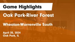 Oak Park-River Forest  vs Wheaton-Warrenville South  Game Highlights - April 20, 2024