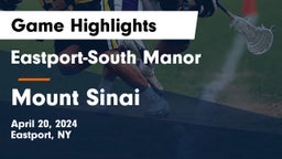 Eastport-South Manor  vs Mount Sinai  Game Highlights - April 20, 2024