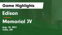 Edison  vs Memorial JV Game Highlights - Aug. 10, 2021