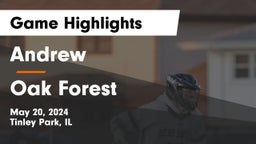Andrew  vs Oak Forest  Game Highlights - May 20, 2024