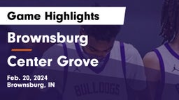 Brownsburg  vs Center Grove  Game Highlights - Feb. 20, 2024