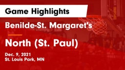 Benilde-St. Margaret's  vs North (St. Paul)  Game Highlights - Dec. 9, 2021