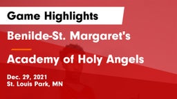 Benilde-St. Margaret's  vs Academy of Holy Angels  Game Highlights - Dec. 29, 2021
