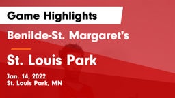 Benilde-St. Margaret's  vs St. Louis Park  Game Highlights - Jan. 14, 2022
