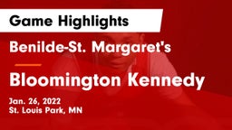 Benilde-St. Margaret's  vs Bloomington Kennedy  Game Highlights - Jan. 26, 2022